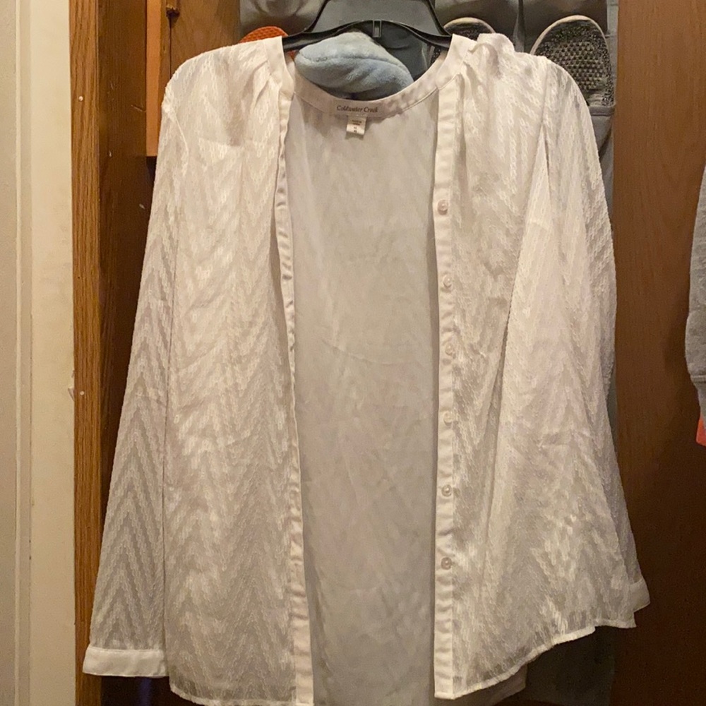 white button up flannel with design